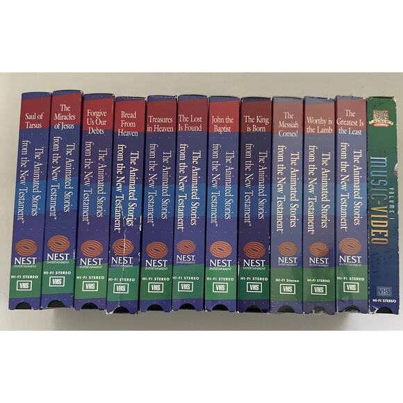 Animated Stories From the New Testament VHS Lot Of 11 Plus Extra Some Sealed - Picture 1 of 3